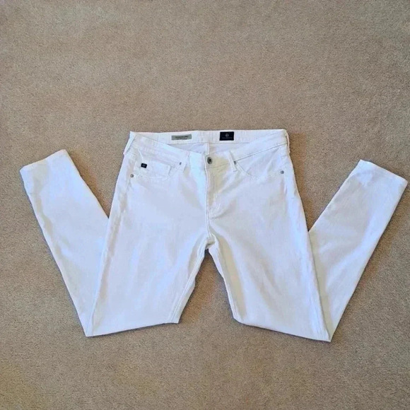 Adriano Goldschmied White Super Skinny Ankle Jeans Size 30 Legging Ankle Denim - Picture 3 of 16